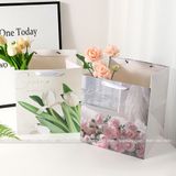 Túi giấy hình vuông hoa văn cao cấp sđựng bó hoa, hộp quà (1 chiếc) - THH0121