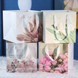 Túi giấy hình vuông hoa văn cao cấp sđựng bó hoa, hộp quà (1 chiếc) - THH0121