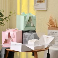 Hộp vuông mở đôi chuyên dùng cắm hoa tươi, hoa sáp (size 20cm) - THH0122