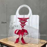 Túi xách mika trong suốt sang chảnh cắm hoa - THH0125