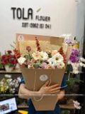 Túi giấy Kraff hình thang đựng bó hoa - THH0129