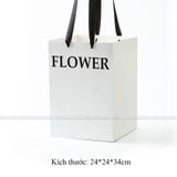 Túi giấy FLOWER hình chữ nhật dùng đựng bó hoa, đựng quà - THH0136