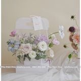 Túi mika đáy vuông có đế cắm (không kèm hoa) - THH0147