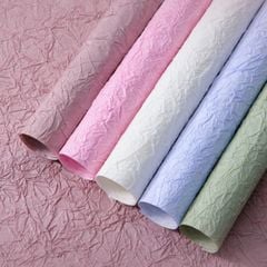 Giấy nhăn hiện đại dùng gói hoa tươi, hoa sáp (tập 5 tờ) - GIA0122