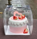 Hộp mika trong suốt đựng bánh kem size 16cm - THB0005