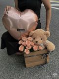 Túi chữ nhật ngang All Love đựng gấu và hoa (1 chiếc) - THH0146