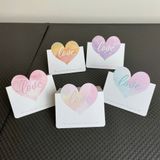 Set 20 thiệp gấp đôi trái tim Valentine, Women's Day, Love, Galaxy - PKK0112