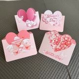 Set 20 thiệp gấp đôi trái tim Valentine, Women's Day, Love, Galaxy - PKK0112
