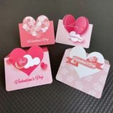 Set 20 thiệp gấp đôi trái tim Valentine, Women's Day, Love, Galaxy - PKK0112