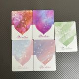 Set 20 thiệp gấp đôi trái tim Valentine, Women's Day, Love, Galaxy - PKK0112