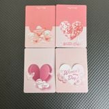 Set 20 thiệp gấp đôi trái tim Valentine, Women's Day, Love, Galaxy - PKK0112