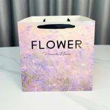 Túi vuông FLOWER hoa vintage dùng đựng bó hoa, đựng quà (1 chiếc) -THH0162