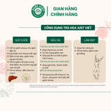  Trà Hoa Thiên Nhiên Detox Just Viet - Trà Bạc Hà Oolong & Trà xanh - Thanh Lọc - Tốt Cho Sức Khỏe 