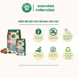  Trà Hoa Thiên Nhiên Detox Just Viet - Hoa Hồng & Trà Đen - Thanh Lọc - Tốt Cho Sức Khỏe 