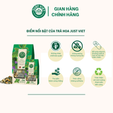  Trà Hoa Thiên Nhiên Detox Just Viet - Trà Bạc Hà Oolong & Trà xanh - Thanh Lọc - Tốt Cho Sức Khỏe 