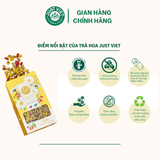  Trà Hoa Thiên Nhiên Detox Just Viet - Hoa Cúc & Kỷ Tử - Thanh Lọc, Tốt Cho Sức Khỏe - Túi 20g 