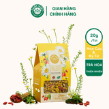  Trà Hoa Thiên Nhiên Detox Just Viet - Hoa Cúc & Kỷ Tử - Thanh Lọc, Tốt Cho Sức Khỏe - Túi 20g 