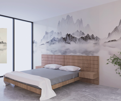 Đá nung kết màu trắng ghép tranh 9012