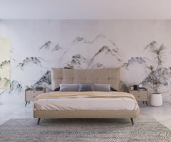 Đá nung kết màu trắng ghép tranh 9015