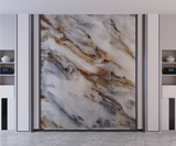 Đá nung kết màu trắng vân đá 8014