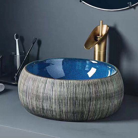 Lavabo gốm mỹ thuật LS02