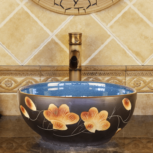 Lavabo gốm mỹ thuật LS20A