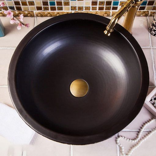 Lavabo gốm mỹ thuật LS12