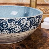 Lavabo gốm mỹ thuật LS17