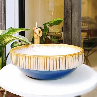 Lavabo gốm mỹ thuật LS10