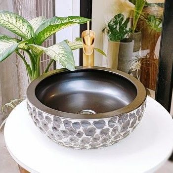 Lavabo gốm mỹ thuật LS08