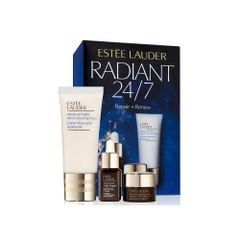 Set dưỡng da Estee Lauder Radiant 24/7 repair + renew  (sữa rửa mặt, serum, kem mắt Advanced Night)