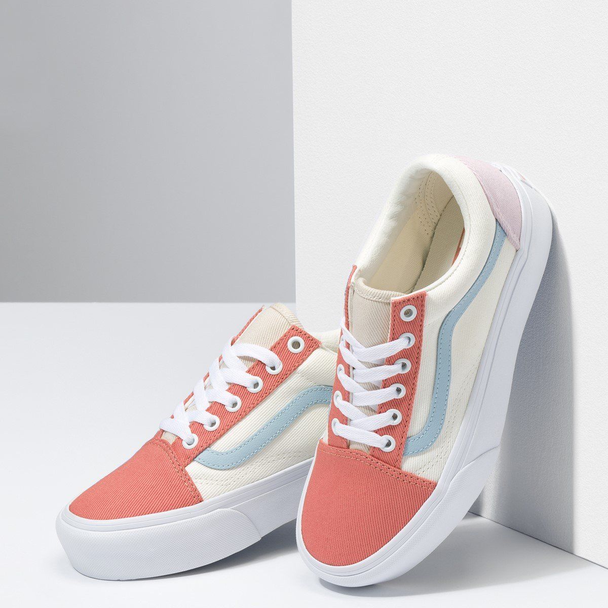 Size 38.5] Giày Vans Old Skool Platform Twill sneakers in pastel mult – YaSa