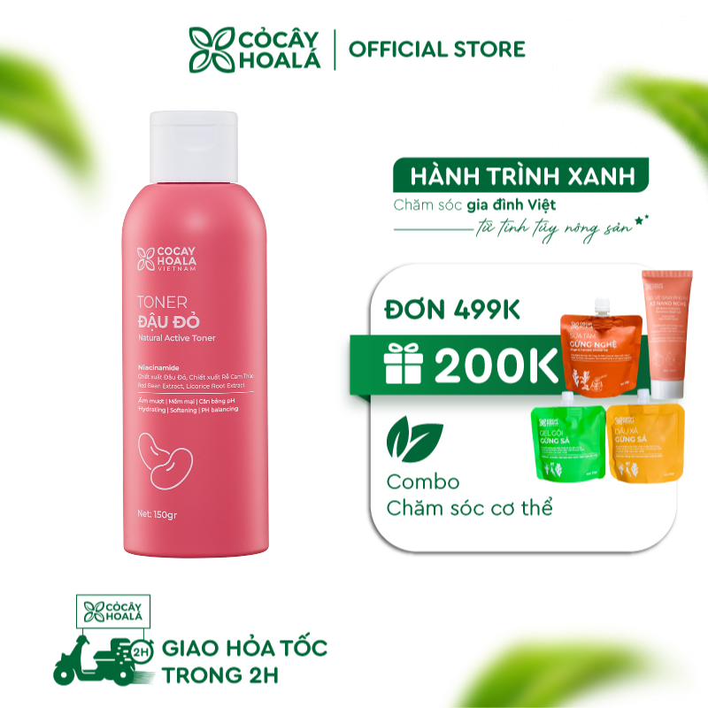 Toner Đậu đỏ Cỏ Cây Hoa Lá 150g