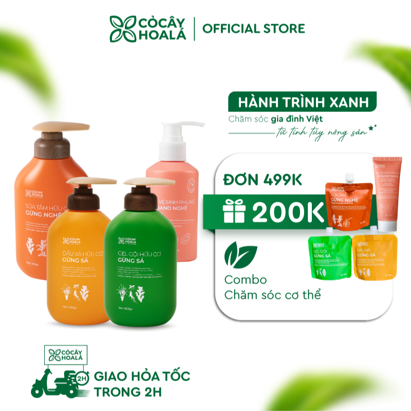 Combo Chăm Sóc Cơ Thể Mẹ Bầu Toàn Diện Cỏ Cây Hoa Lá