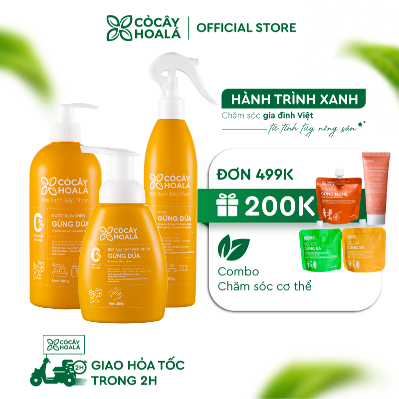 Combo Nhà sạch bếp thơm Cỏ Cây Hoa Lá