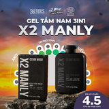 Gel Tắm Nam X2 Manly 3n1 Cocayhoala - Sữa tắm gội hương nước hoa nam tính - 320g