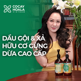 DẦU GỘI XẢ GỪNG DỪA HỮU CƠ - KÍCH THÍCH MỌC TÓC, DƯỠNG TÓC MỀM MƯỢT