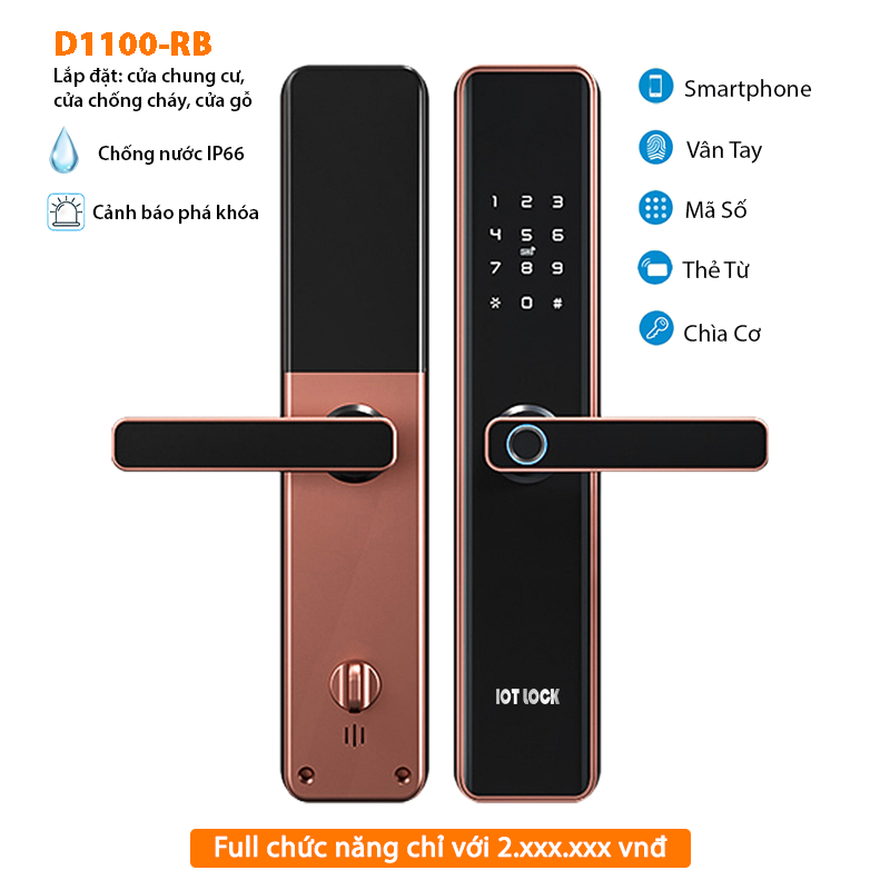 Khóa thông minh IOT LOCK D1100 Bluetooth