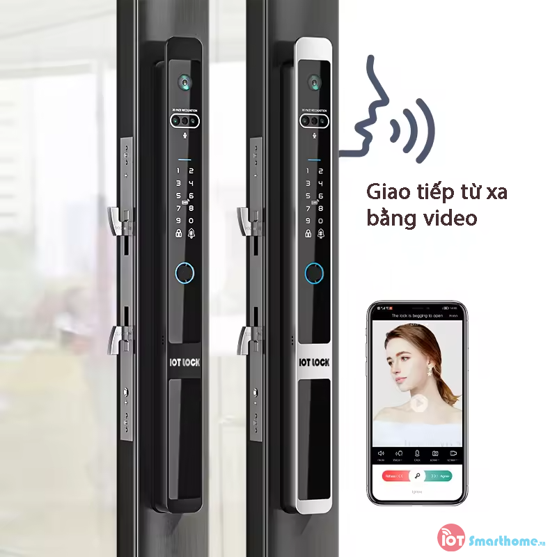 Khóa cửa nhôm Face ID - IOT LOCK FA100 Wifi