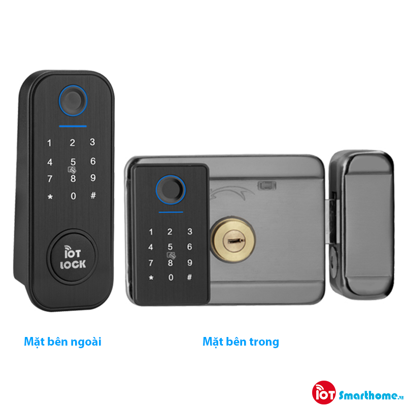 Khóa thông minh cao cấp IOT LOCK G20DF lắp đặt cho cửa cổng.