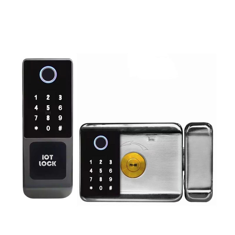Khóa thông minh IOT LOCK R11DF lắp cho cửa cổng.
