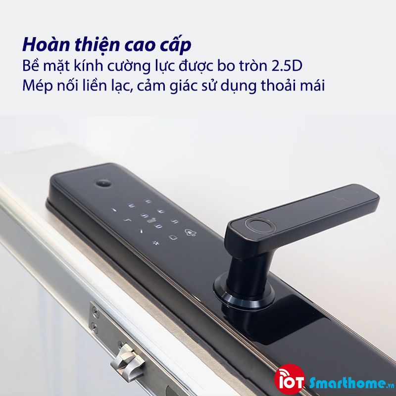 Khóa thông minh IOT LOCK F1000-BL Wifi camera và chuông cửa.