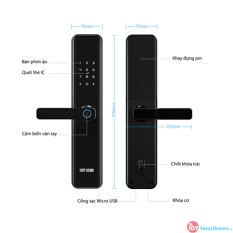 Khóa thông minh IOT LOCK D1100 Bluetooth