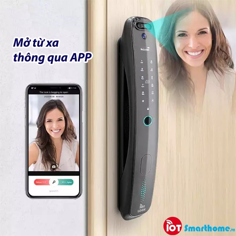 Khóa thông minh IOT LOCK F3000 Wifi nhận diện khuôn mặt.