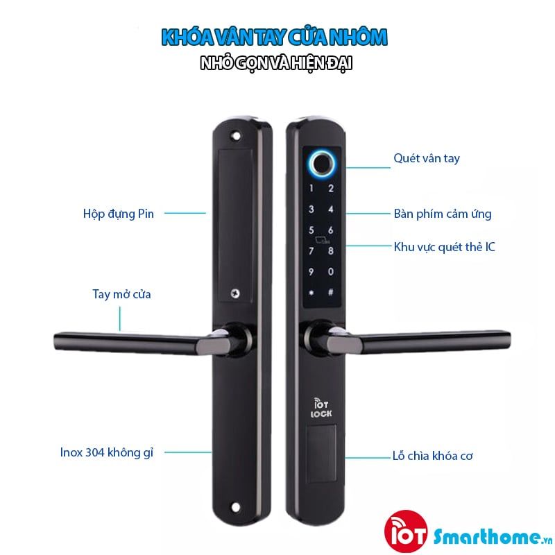 Khóa cửa nhôm IOT LOCK A1000 WIFI