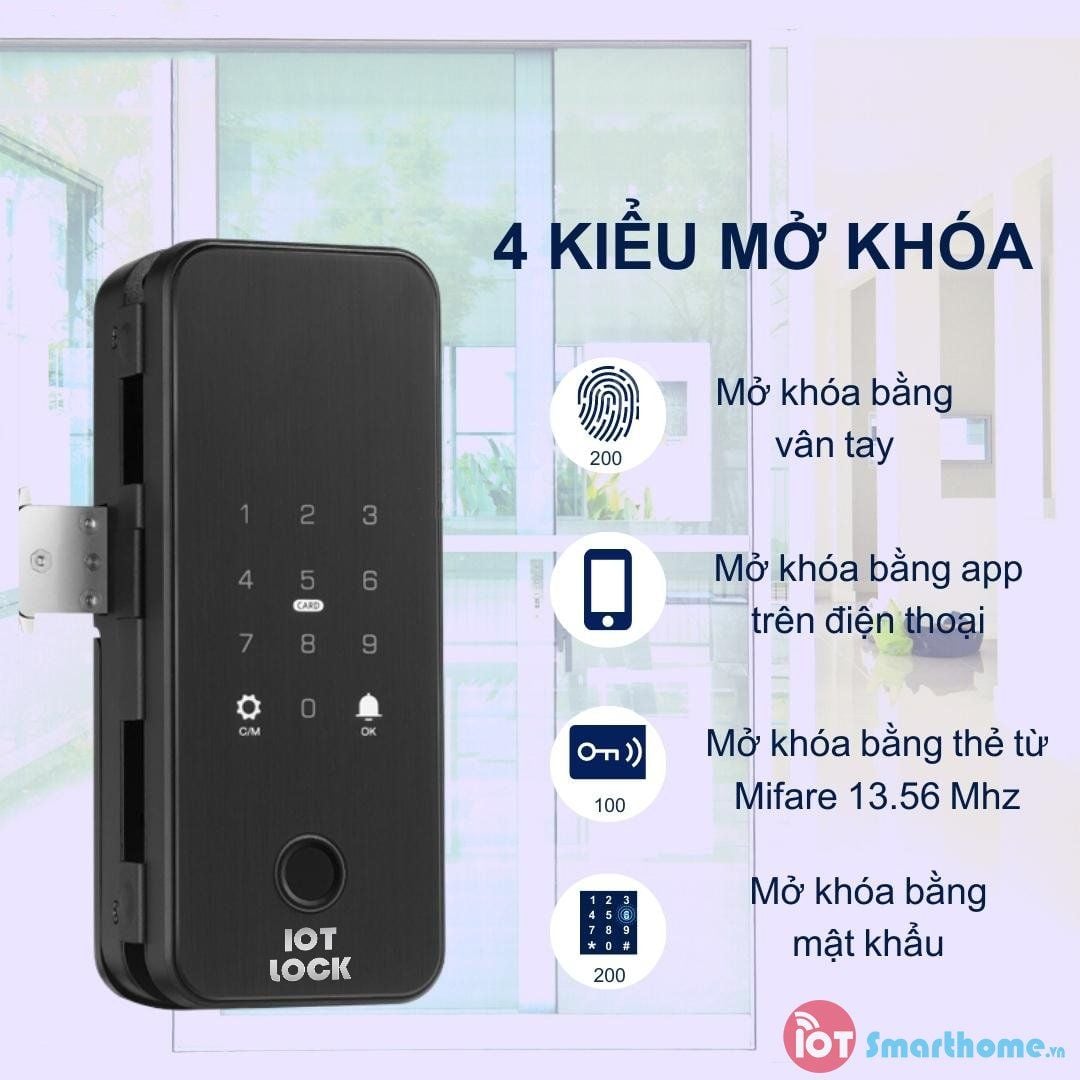 Khóa cửa kính cường lực