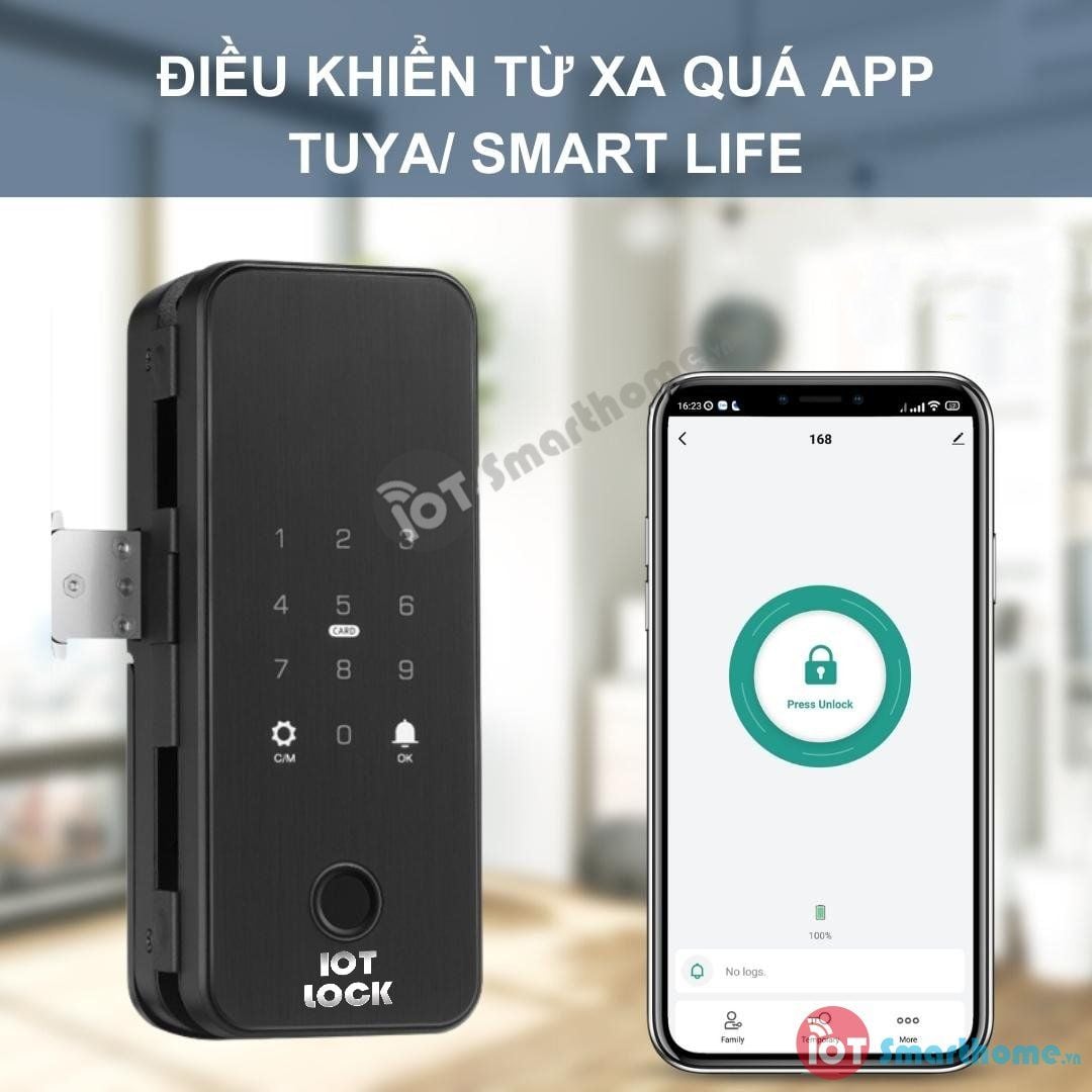 Khóa cửa kính cường lực