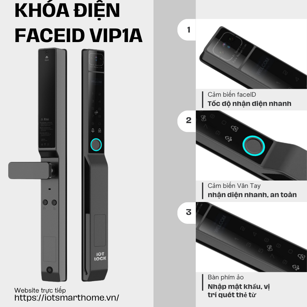 Khóa nhận diện khuôn mặt IOT LOCK VIP1A