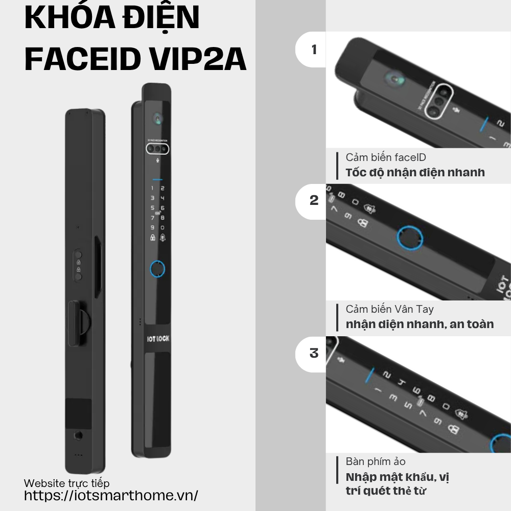 Khóa nhận diện khuôn mặt IOT LOCK VIP2A