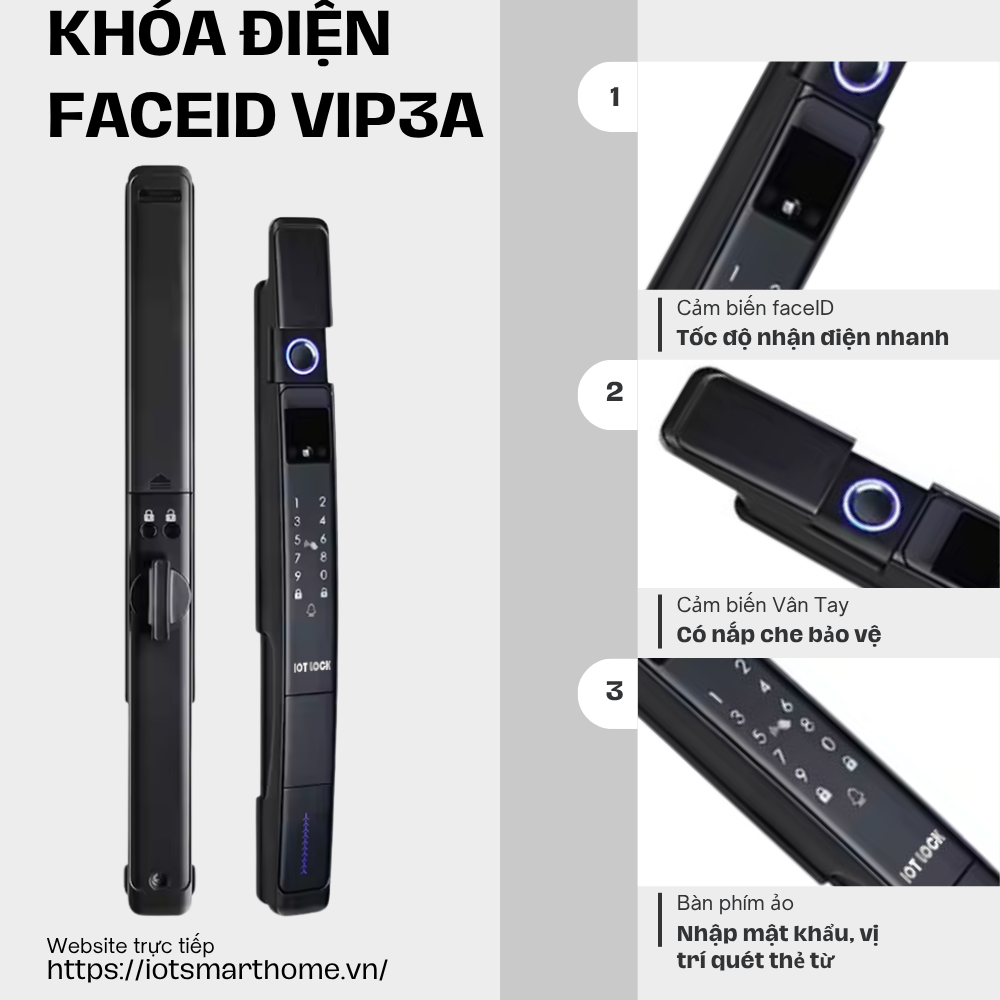 Khóa nhận diện khuôn mặt IOT LOCK VIP3A